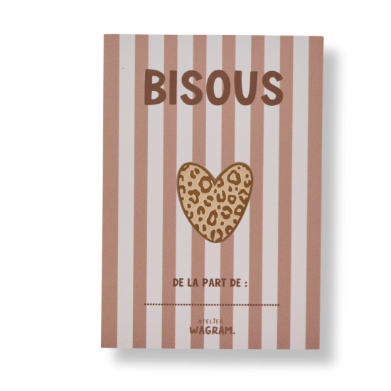 [WAGSKU038_028] Pin's "bisous" - léopard beige