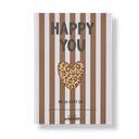 Pin's "happy you" - léopard beige