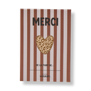 Pin's "merci" - léopard beige