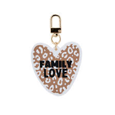 [WAGSKU050_037] Porte-clés coeur "Family love"