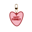 Porte-clés coeur en PVC "Happy family"