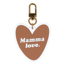 Porte-clés coeur en PVC "Mamma love"
