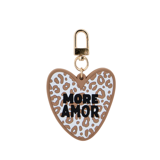 Porte-clés coeur en PVC "More amor"