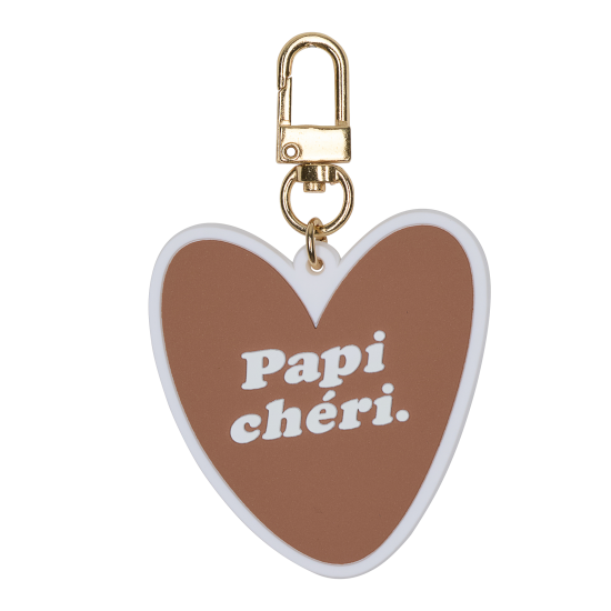 [WAGSKU050_024] Porte-clés coeur "Papi chéri"