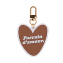 Porte-clés coeur "Parrain d'amour"