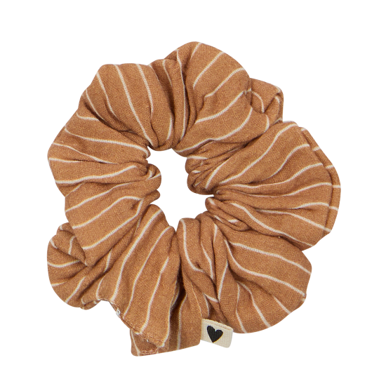 Chouchou en gaze de coton "rayures fines"