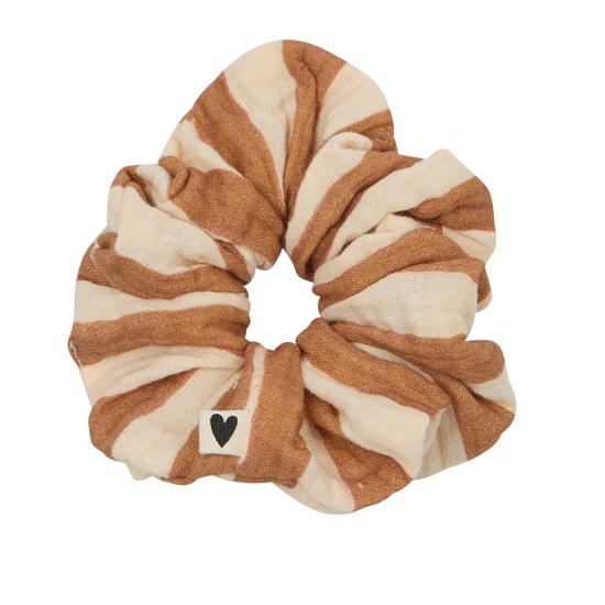 Chouchou en gaze de coton "rayures larges"