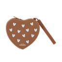 Pochette coeur en silicone "caramel"
