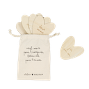 Cartes étapes en bois "coeur"