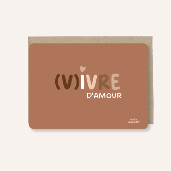 Carte de voeux A6 "(V)ivre d'amour"
