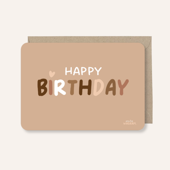 Carte de voeux A6 "Happy birthday"