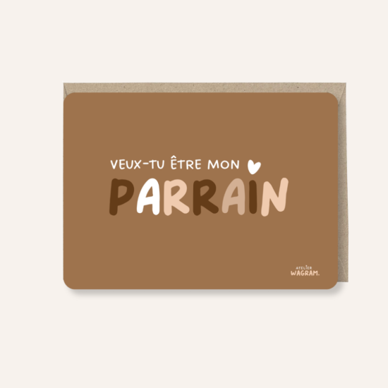 Carte de voeux A6 "Veux-tu être mon parrain ?"