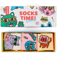 [HELSOCKSCATS] Pack de 3 chaussettes "Cats"  (1-2 ans)