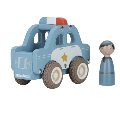 Voiture de police en bois