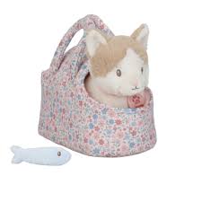 Chat en peluche "Marley" dans son sac 