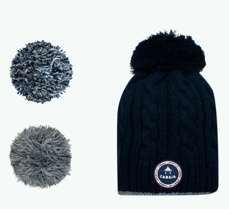 Bonnet avec 3 pompons interchangeables "Milky"
