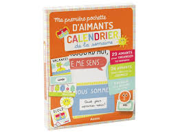 Ma première pochette d'aimants - Calendrier de la semaine