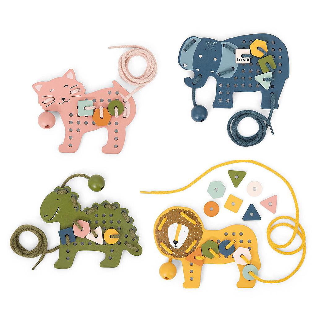 Jeux de laçage en bois "animaux" 
