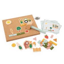 Jeu de clous en bois "ferme"