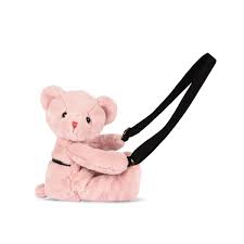 Sac en peluche ours "Rose" 30cm