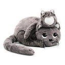 Peluche Miaou le chat maman et bebe gris