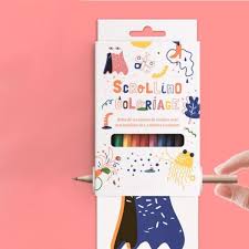 Boîte de 6 crayons de couleur avec son Scrollino 1,4 m