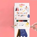 Boîte de 6 crayons de couleur avec son Scrollino 1,4 m