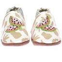 Pantoufles en cuir souple