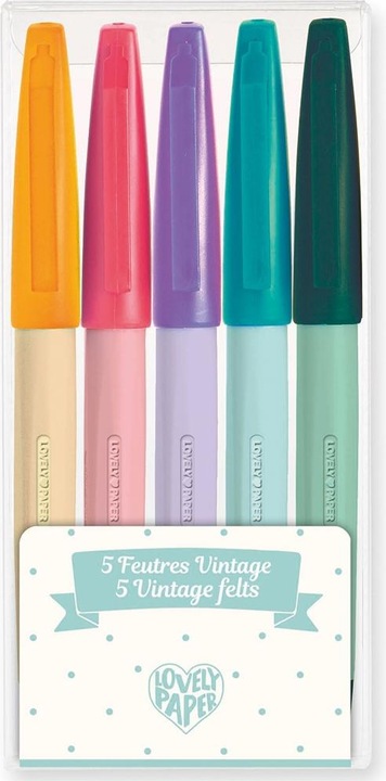 5 feutres vintage