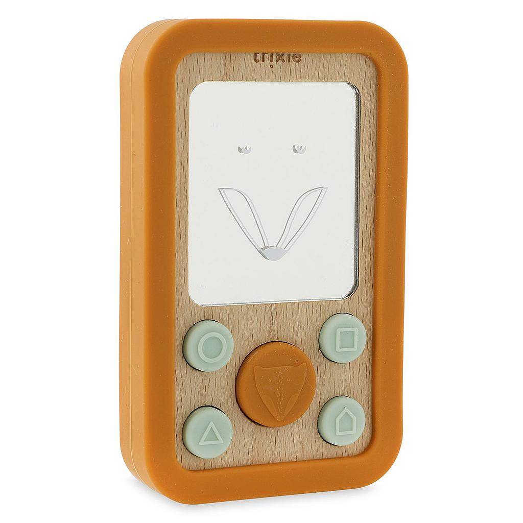 Téléphone en silicone et bois "renard"