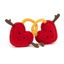 Peluche coeurs cadenas "Val & Tina Love Locks"