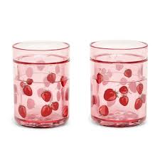 Set de deux verres à paillettes