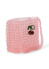 Sac rose  en perles