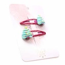Barrettes à cheveux de Noël 2 pièces "Christmas Trees"