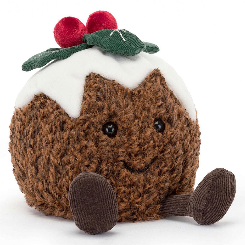 Peluche gâteau de Noël "Amuseable Christmas Pudding"