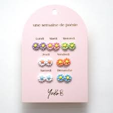 Boucles d'oreilles "Une semaine de poésie" - Fleurs