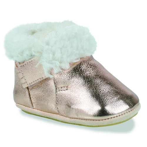 Chaussons fourrés en cuir tanné végétal