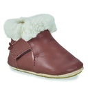 Chaussons fourrés en cuir tanné végétal