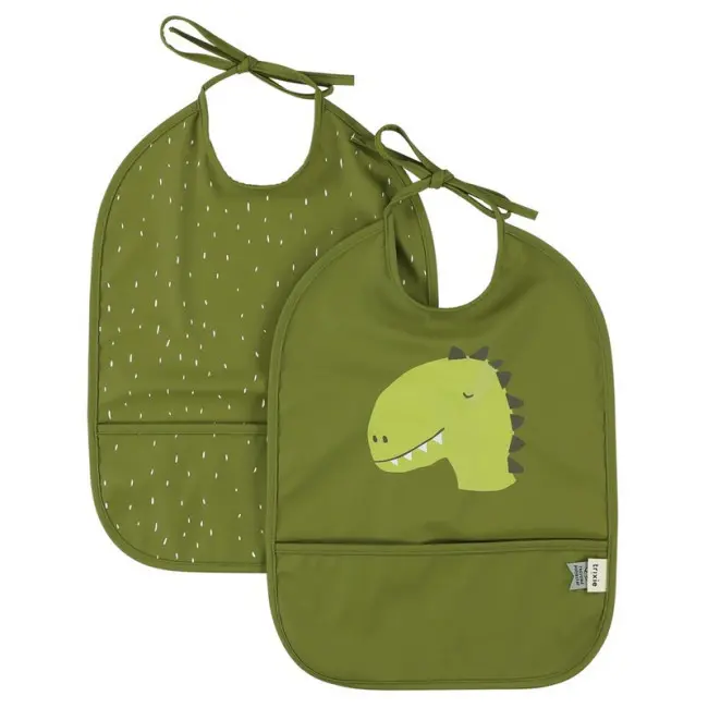 Lot de 2 bavoirs imperméables "Dinosaure"