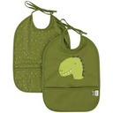 Bavoir imperméable (2 pces) - Dinosaure