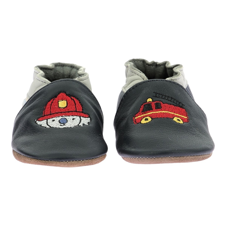 Pantoufles en cuir souple