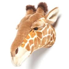 Tête de girafe en peluche "Ruby"