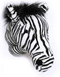 Tête de zèbre en peluche "Daniel"