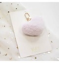 Porte-clés pompon coeur
