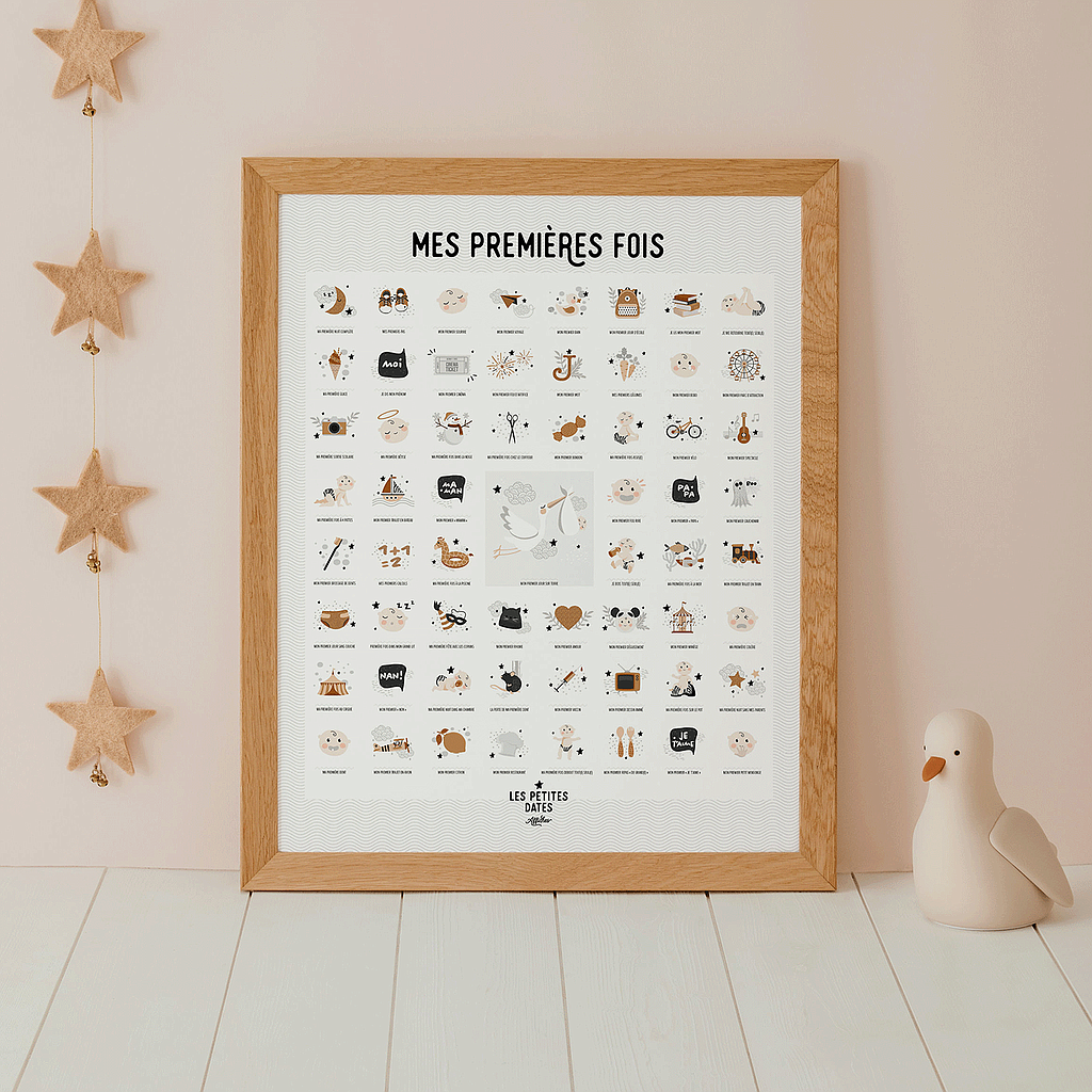Affiche à dater "Mes premières fois" peau claire