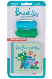 Mini coffret - un livre et deux brosses à dent en silicone alimentaire 