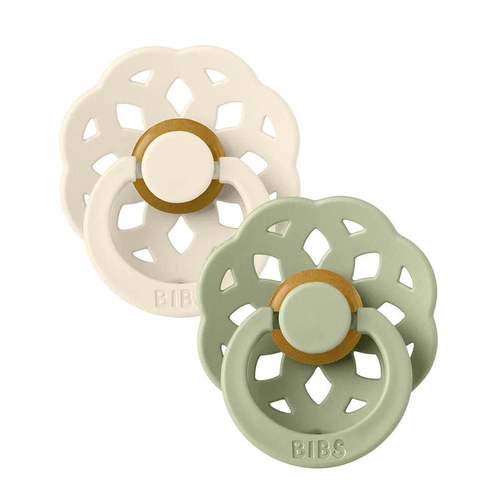 [BIB240101] BIBS pack de deux lolettes "Boheme pacifier" tétine latex ronde - taille 2