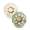 BIBS pack de deux lolettes "Boheme pacifier" tétine latex ronde - taille 2