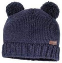 Bonnet en laine double pompons