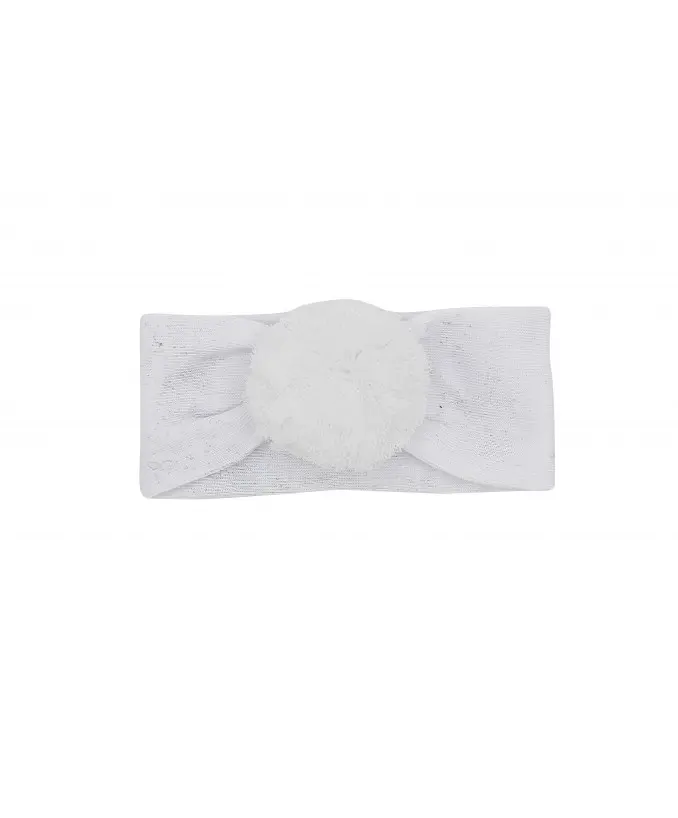 [COCMARIELLA] Bandeau avec pompon (Blanc)